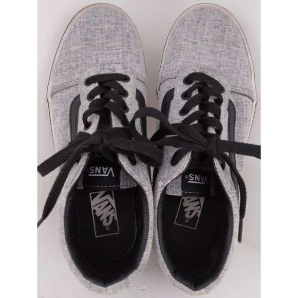 Vans OFF THE WALL Youth Size 3 Gray Black Skate Shoes 500714 Classic Sneakers - Picture 7 of 9